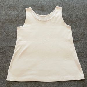 Lands End White Tank Top
